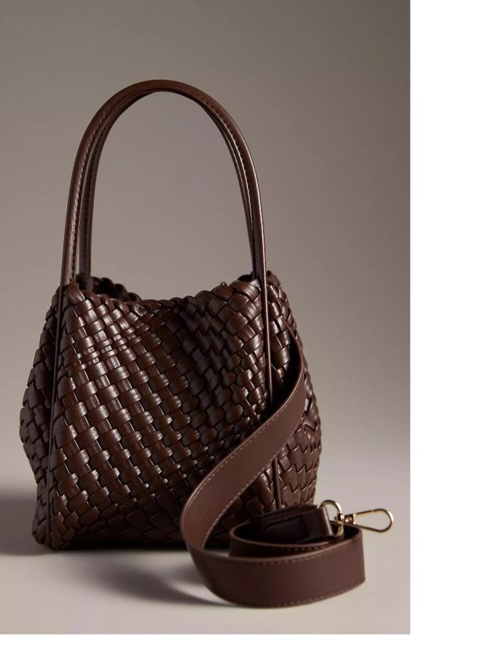 Anthropologie Hollace Tote: Woven Mini Edition chocolate color new